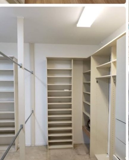 Custom closet build in progress by Capital Construction Management